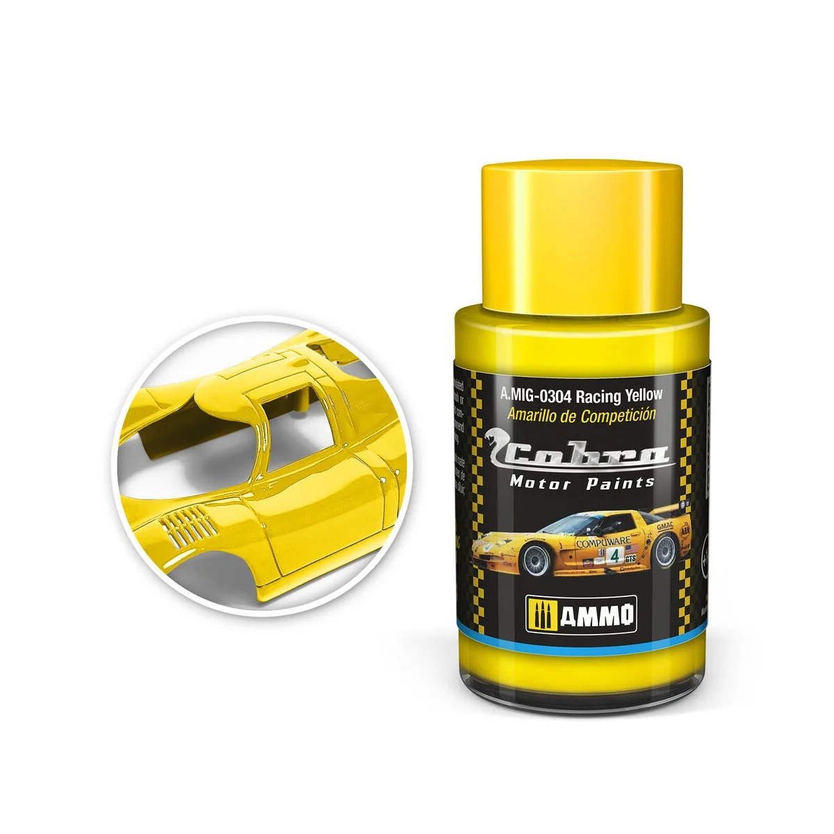 COBRA MOTOR Racing Yellow - AMMO by MIG Jimenez A.MIG-0304 COBRA MOTOR Racing Yellow - AMMO by MIG Jimenez A.MIG-0304