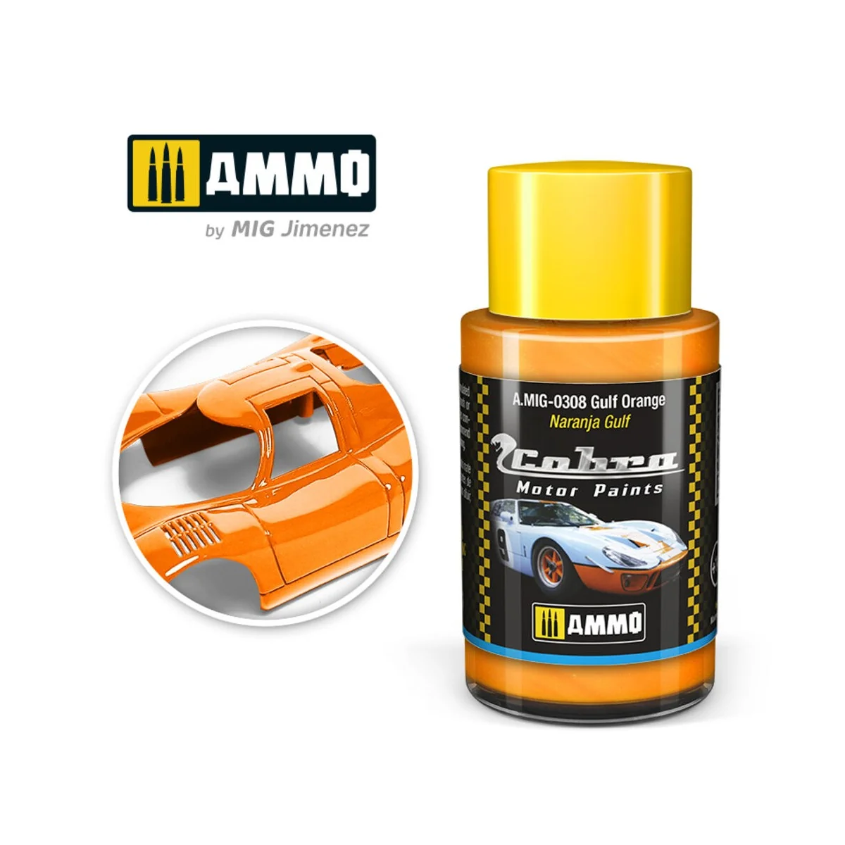 COBRA MOTOR Gulf Orange - AMMO by MIG Jimenez A.MIG-0308 COBRA MOTOR Gulf Orange - AMMO by MIG Jimenez A.MIG-0308