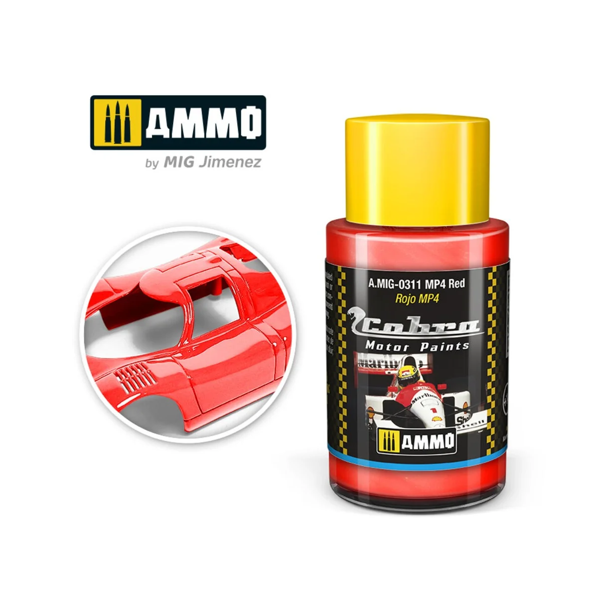 COBRA MOTOR MP4 Red - AMMO by MIG Jimenez A.MIG-0311 COBRA MOTOR MP4 Red - AMMO by MIG Jimenez A.MIG-0311