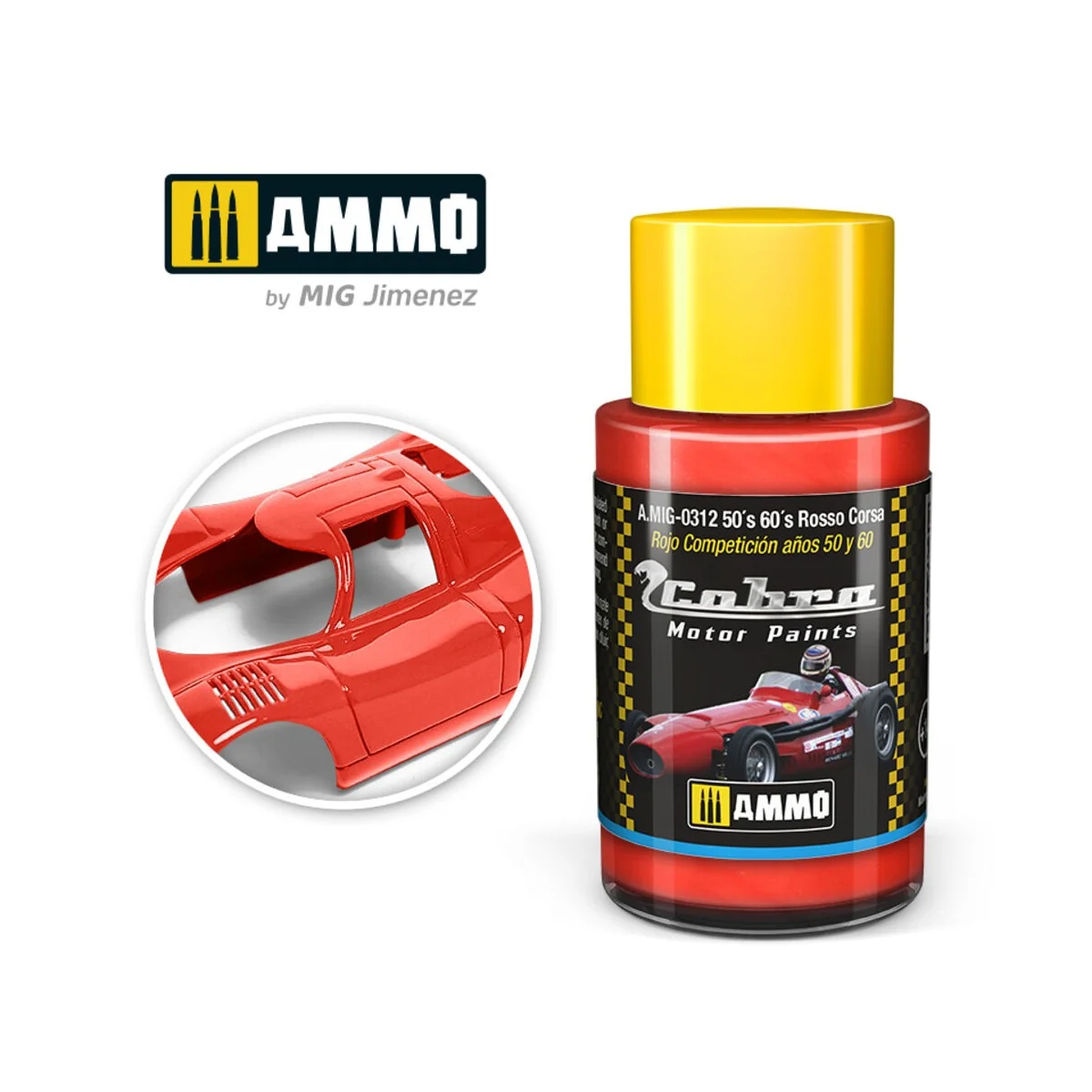 COBRA MOTOR 50´s 60´s Rosso Corsa - AMMO by MIG Jimenez A.MIG-0312
