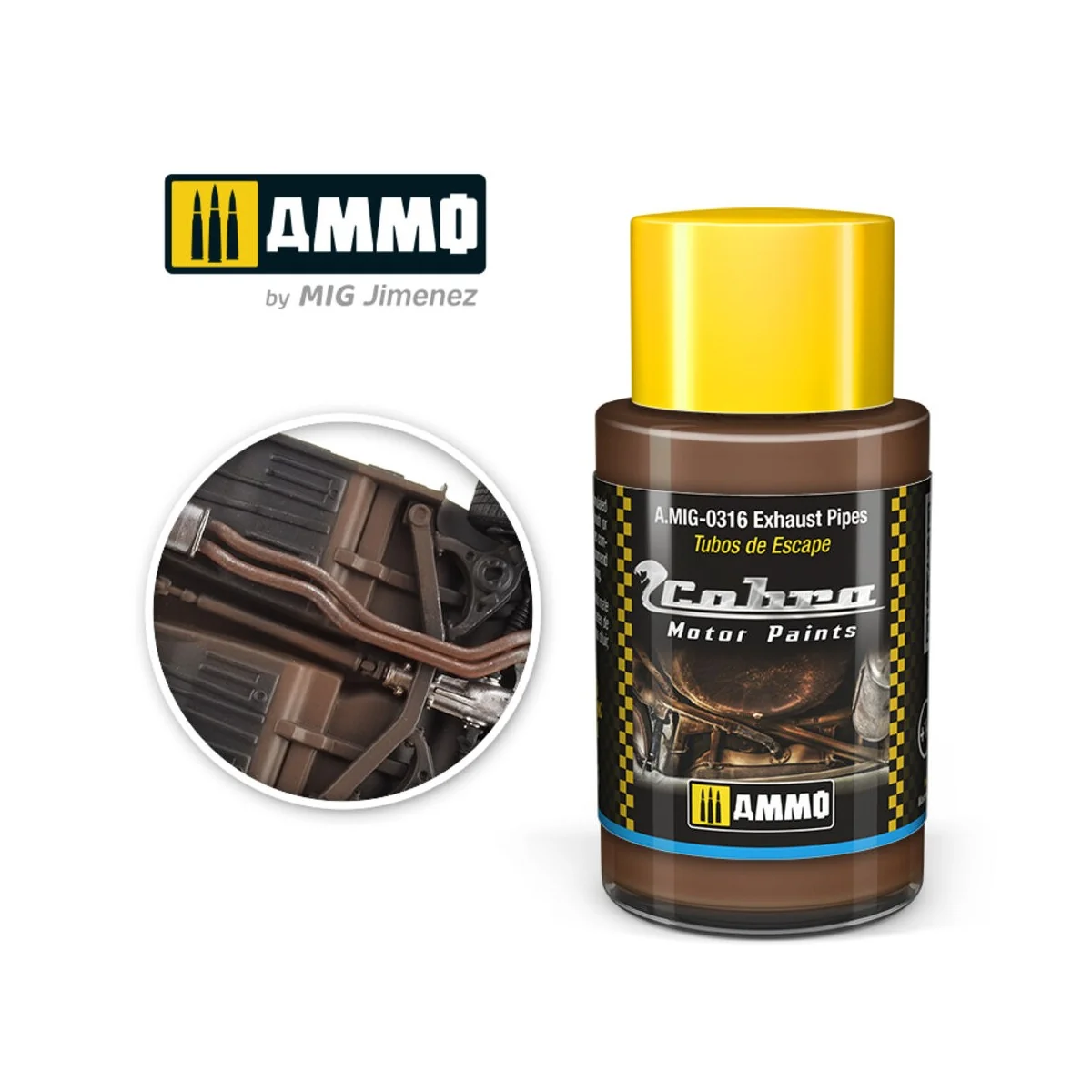 COBRA MOTOR Exhaust pipes - AMMO by MIG Jimenez A.MIG-0316