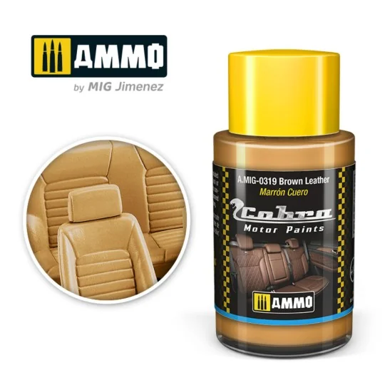 COBRA MOTOR Brown Leather - AMMO by MIG Jimenez A.MIG-0319 COBRA MOTOR Brown Leather - AMMO by MIG Jimenez A.MIG-0319