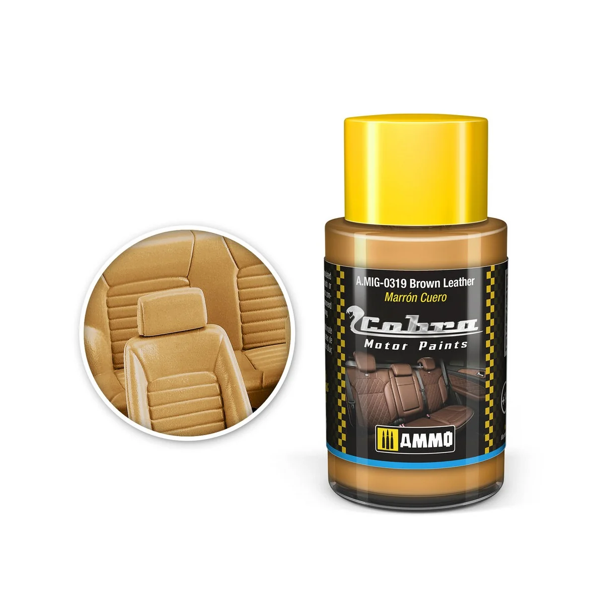 COBRA MOTOR Brown Leather - AMMO by MIG Jimenez A.MIG-0319 COBRA MOTOR Brown Leather - AMMO by MIG Jimenez A.MIG-0319