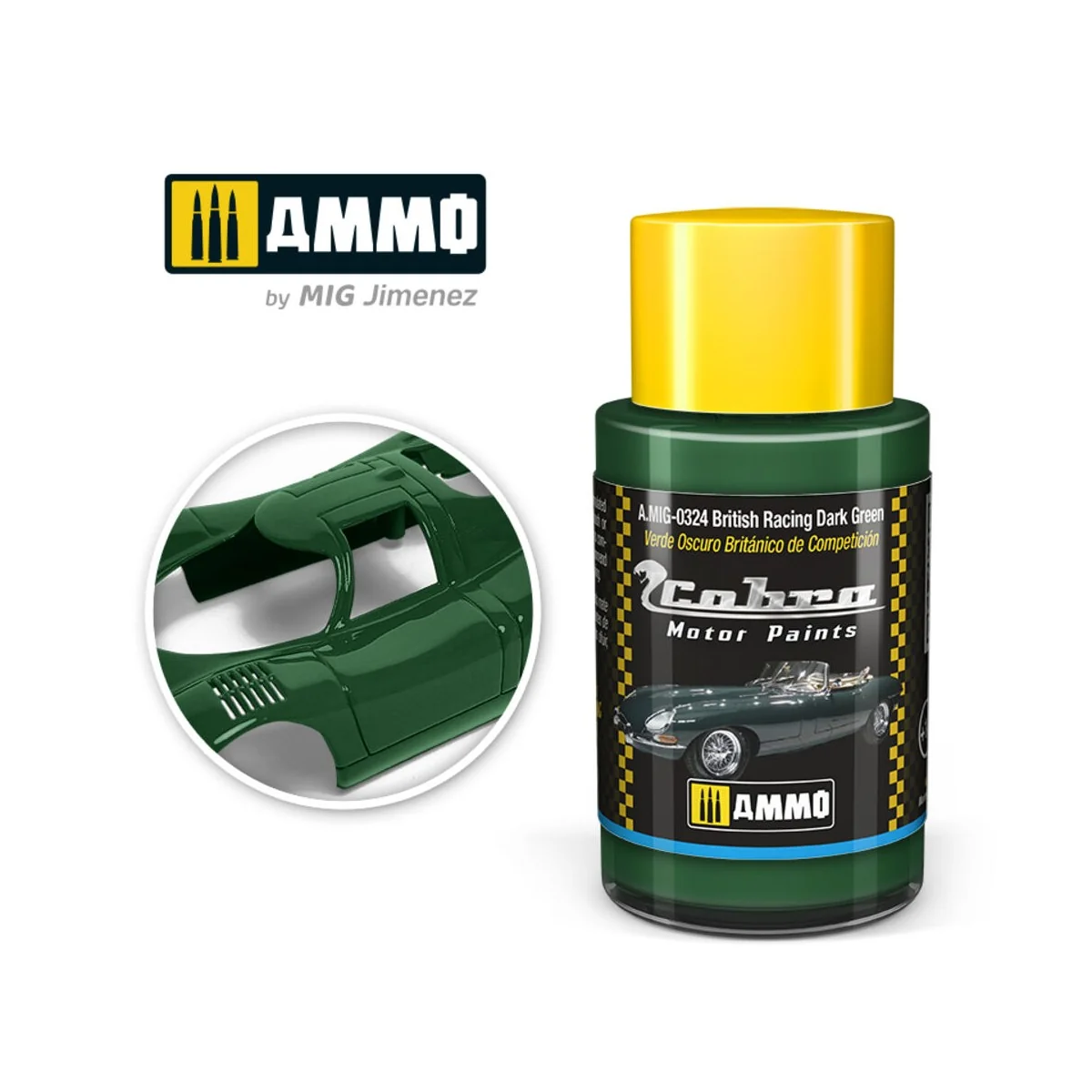 COBRA MOTOR British Racing Dark Green - AMMO by MIG Jimenez A.MIG-0324 COBRA MOTOR British Racing Dark Green - AMMO by MIG Jimenez A.MIG-0324