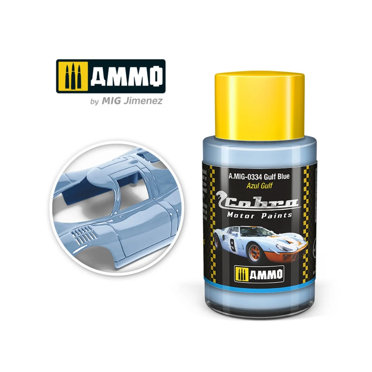 COBRA MOTOR Gulf Blue - AMMO by MIG Jimenez A.MIG-0334 COBRA MOTOR Gulf Blue - AMMO by MIG Jimenez A.MIG-0334