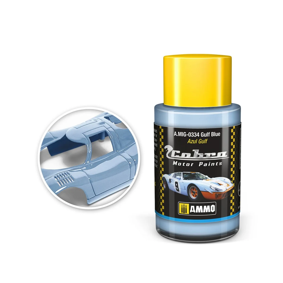 COBRA MOTOR Gulf Blue - AMMO by MIG Jimenez A.MIG-0334 COBRA MOTOR Gulf Blue - AMMO by MIG Jimenez A.MIG-0334