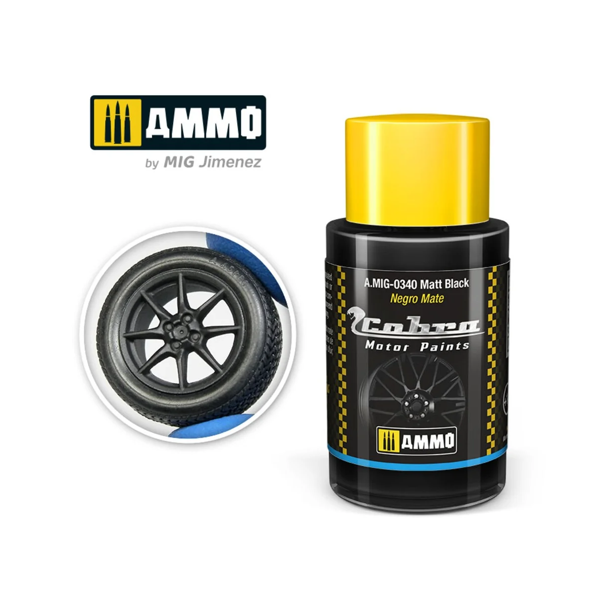 COBRA MOTOR Matt Black - AMMO by MIG Jimenez A.MIG-0340 COBRA MOTOR Matt Black - AMMO by MIG Jimenez A.MIG-0340