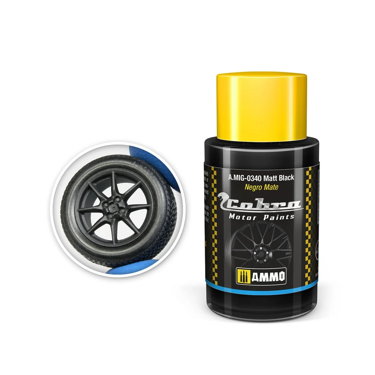 COBRA MOTOR Matt Black - AMMO by MIG Jimenez A.MIG-0340