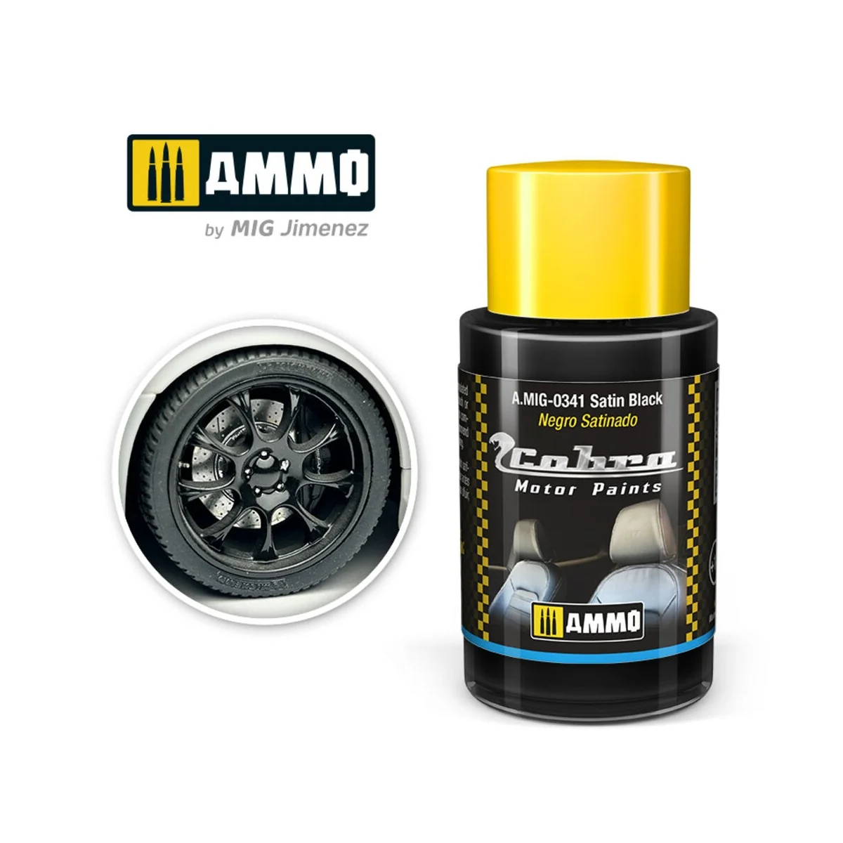 COBRA MOTOR Satin Black - AMMO by MIG Jimenez A.MIG-0341 COBRA MOTOR Satin Black - AMMO by MIG Jimenez A.MIG-0341