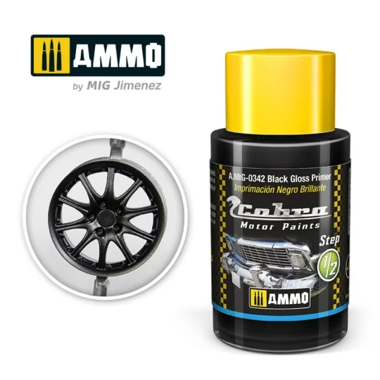 COBRA MOTOR Black Gloss Primer - AMMO by MIG Jimenez A.MIG-0342