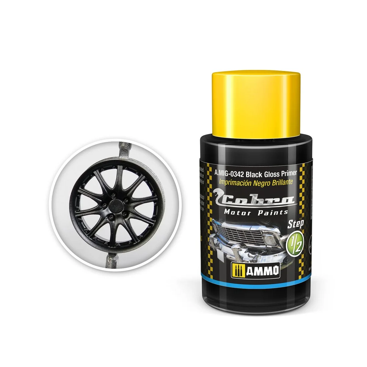 COBRA MOTOR Black Gloss Primer - AMMO by MIG Jimenez A.MIG-0342