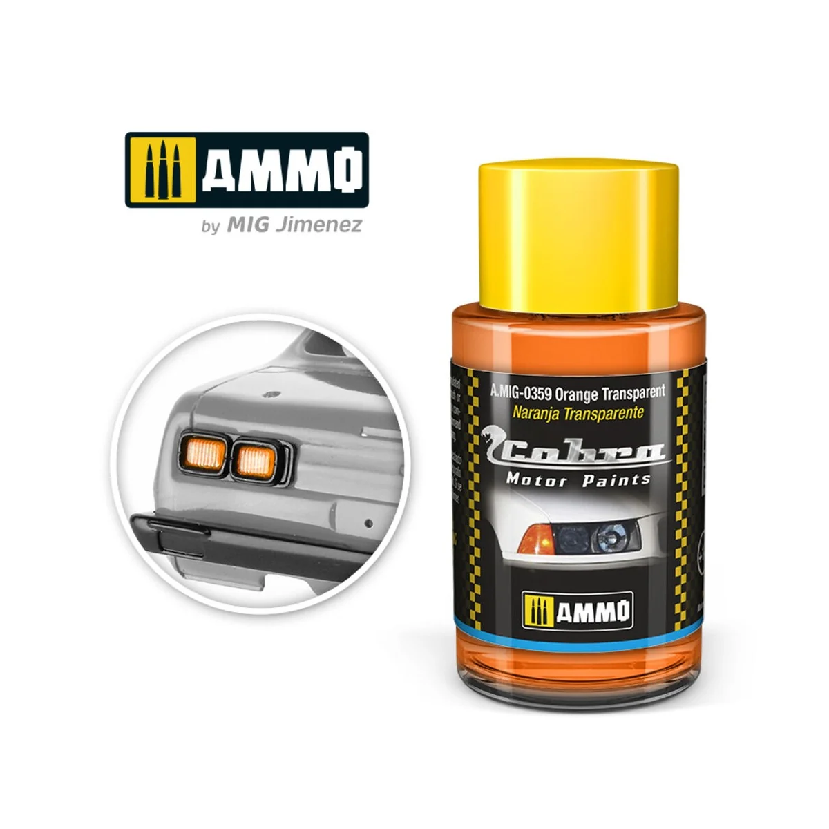 COBRA MOTOR Orange transparent - AMMO by MIG Jimenez A.MIG-0359