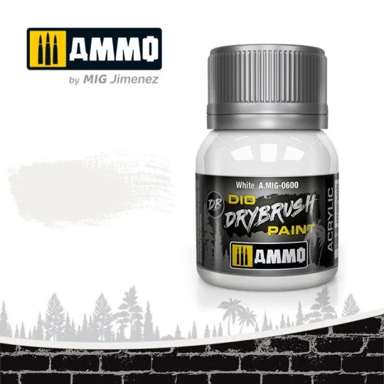 DRYBRUSH White - AMMO by MIG Jimenez A.MIG-0600 DRYBRUSH White - AMMO by MIG Jimenez A.MIG-0600