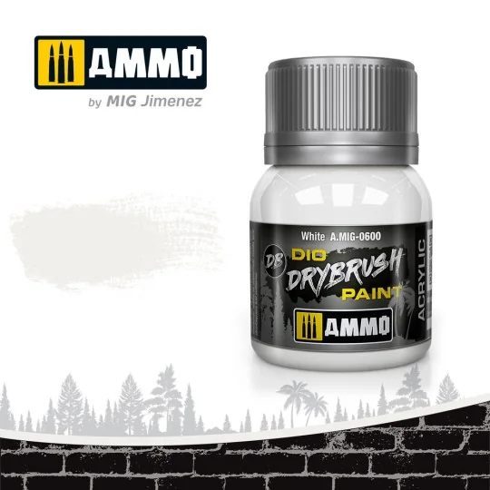 DRYBRUSH White - AMMO by MIG Jimenez A.MIG-0600