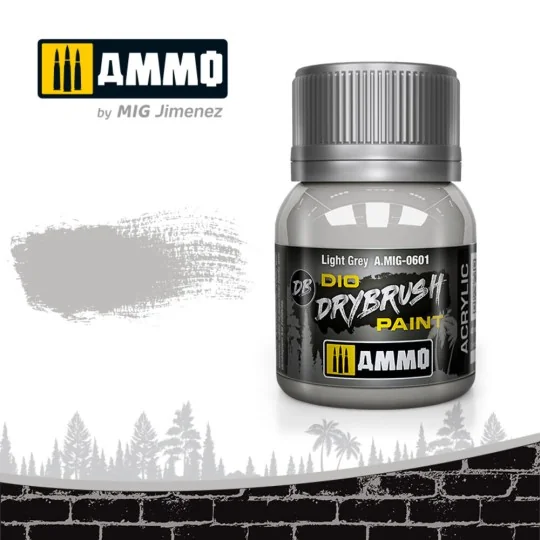 DRYBRUSH Light Grey - AMMO by MIG Jimenez A.MIG-0601 DRYBRUSH Light Grey - AMMO by MIG Jimenez A.MIG-0601
