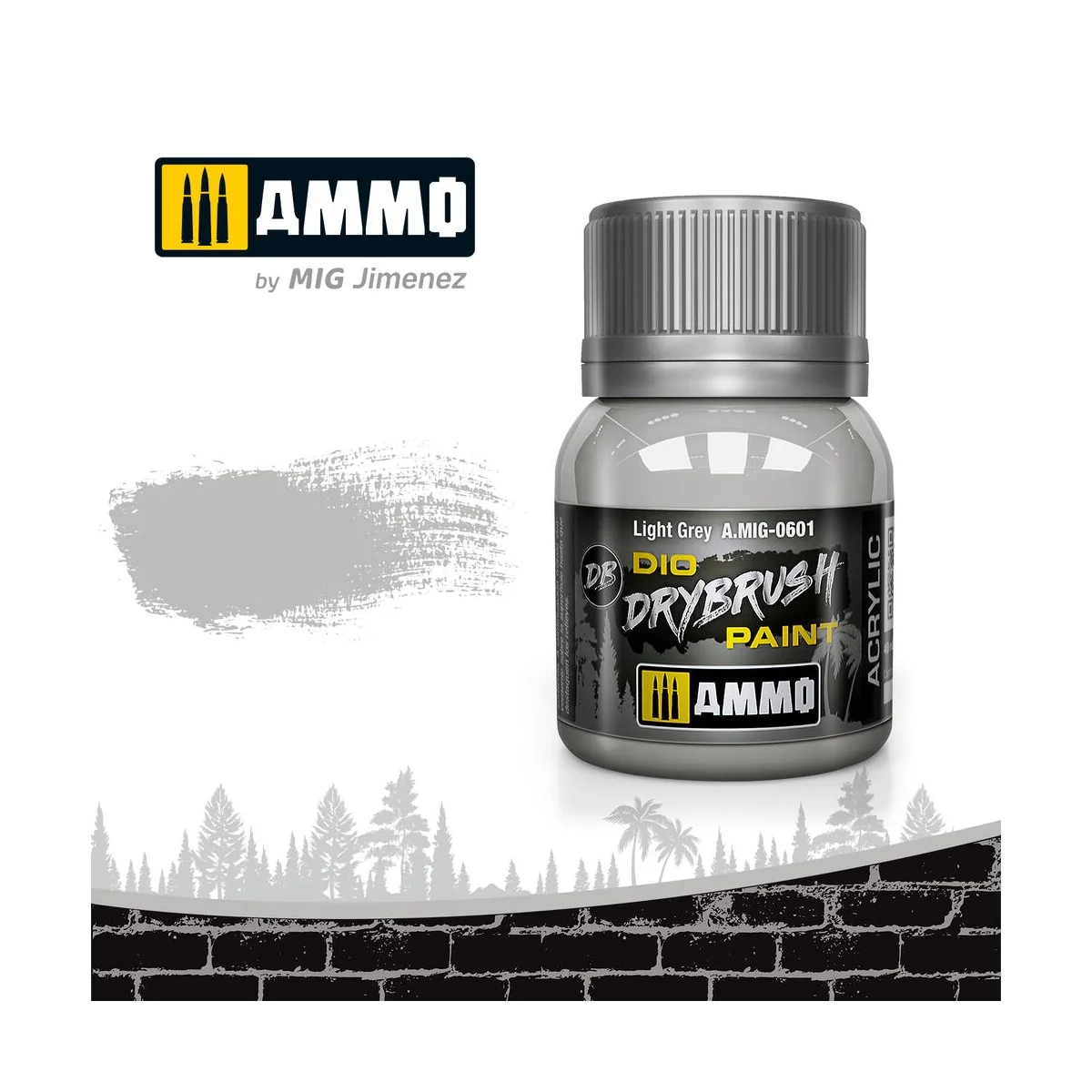 DRYBRUSH Light Grey - AMMO by MIG Jimenez A.MIG-0601 DRYBRUSH Light Grey - AMMO by MIG Jimenez A.MIG-0601