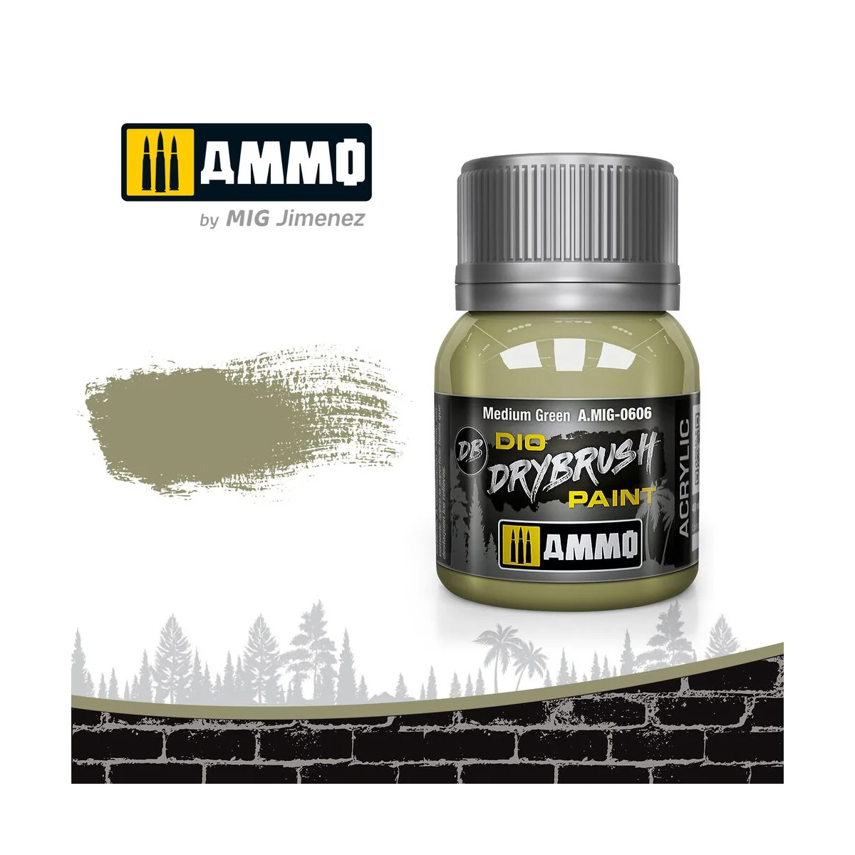 DRYBRUSH Medium Green - AMMO by MIG Jimenez A.MIG-0606