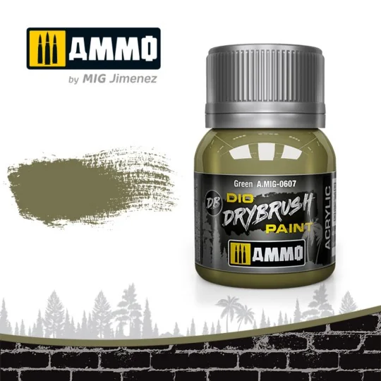 DRYBRUSH Green - AMMO by MIG Jimenez A.MIG-0607 DRYBRUSH Green - AMMO by MIG Jimenez A.MIG-0607