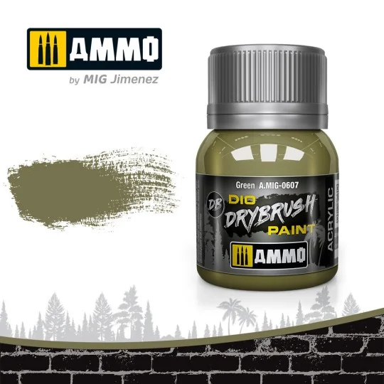 DRYBRUSH Green - AMMO by MIG Jimenez A.MIG-0607 DRYBRUSH Green - AMMO by MIG Jimenez A.MIG-0607