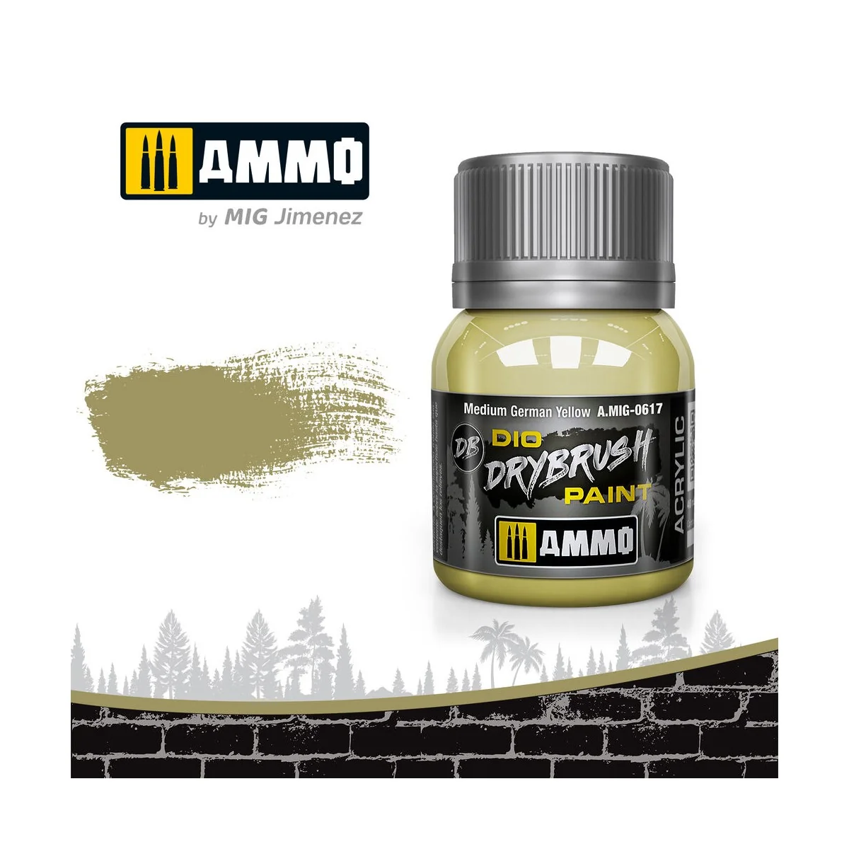 DRYBRUSH Medium German Yellow - AMMO by MIG Jimenez A.MIG-0617