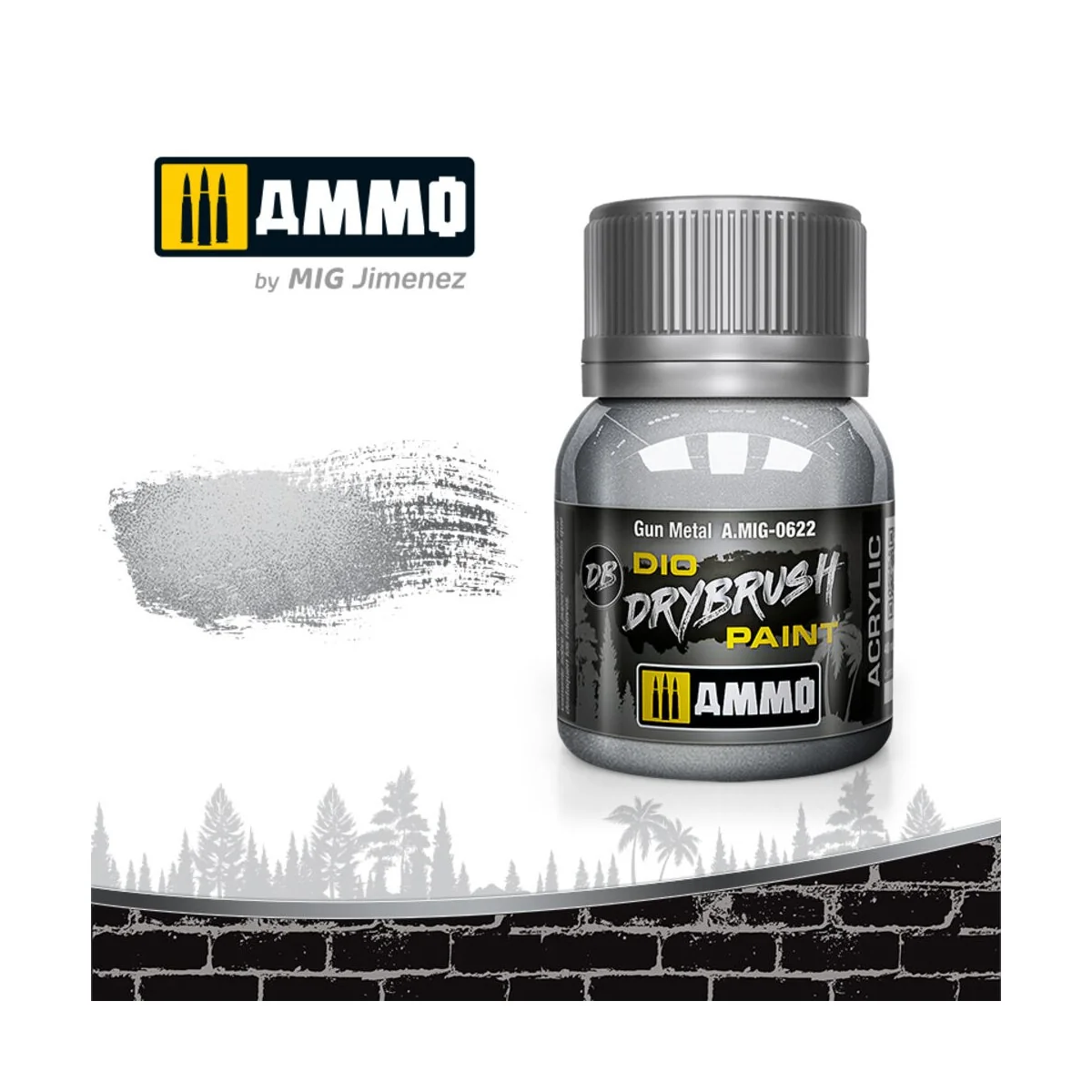 DRYBRUSH Gun Metal - AMMO by MIG Jimenez A.MIG-0622