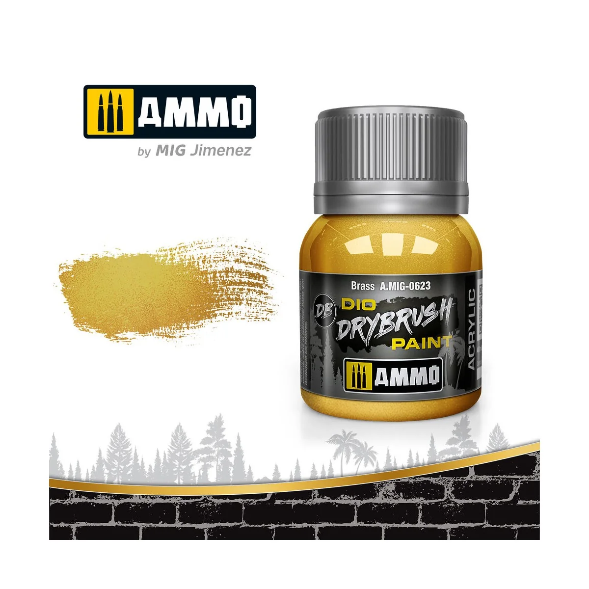 DRYBRUSH Brass - AMMO by MIG Jimenez A.MIG-0623