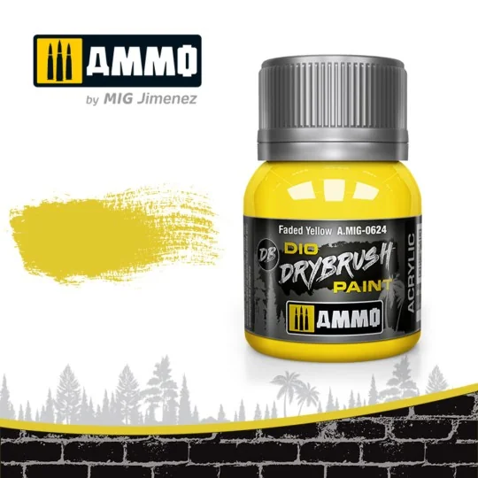 DRYBRUSH Faded Yellow - AMMO by MIG Jimenez A.MIG-0624 DRYBRUSH Faded Yellow - AMMO by MIG Jimenez A.MIG-0624