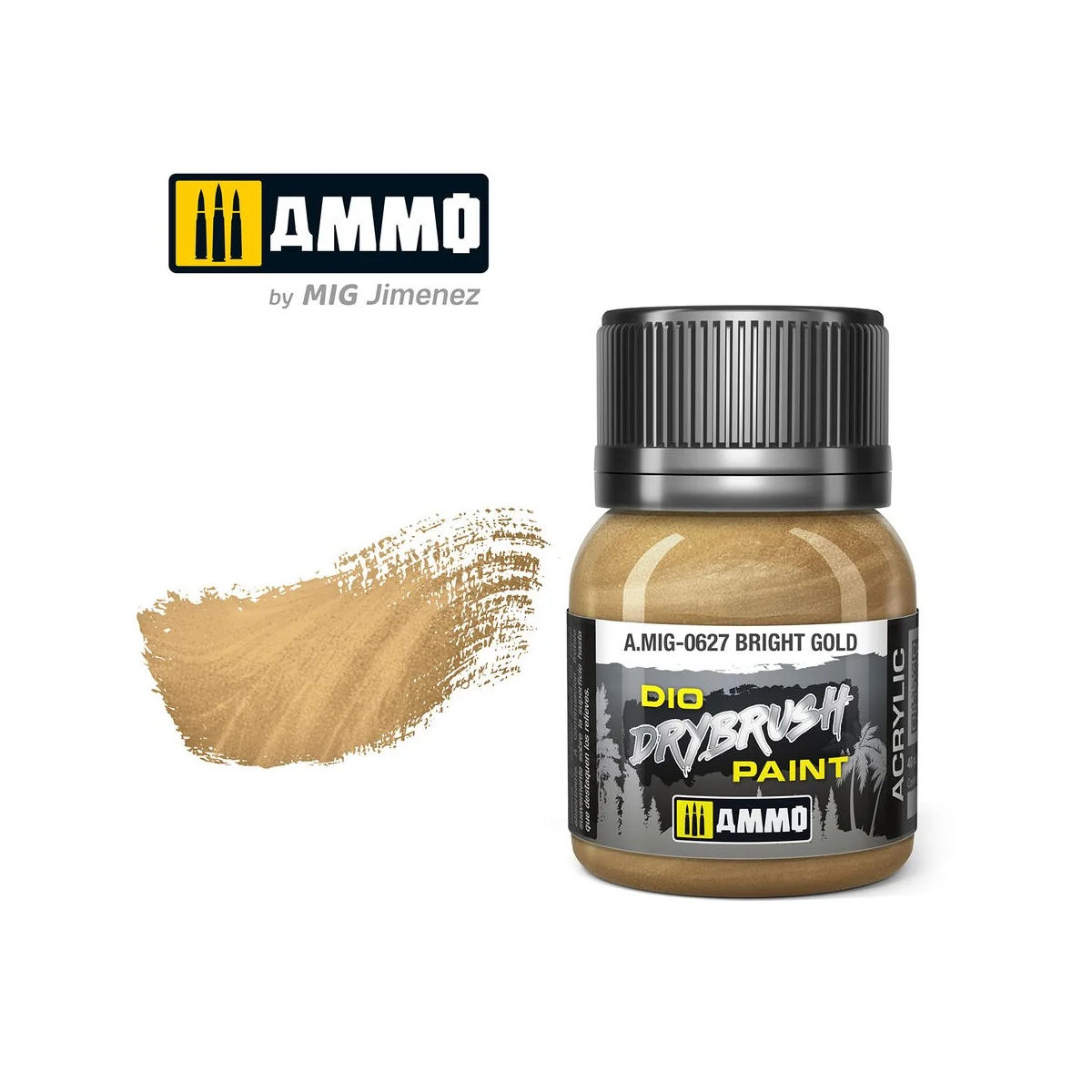 DRYBRUSH Bright Gold - AMMO by MIG Jimenez A.MIG-0627 DRYBRUSH Bright Gold - AMMO by MIG Jimenez A.MIG-0627