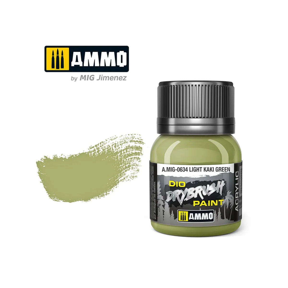 DRYBRUSH Light Khaki Green  - AMMO by MIG Jimenez A.MIG-0634