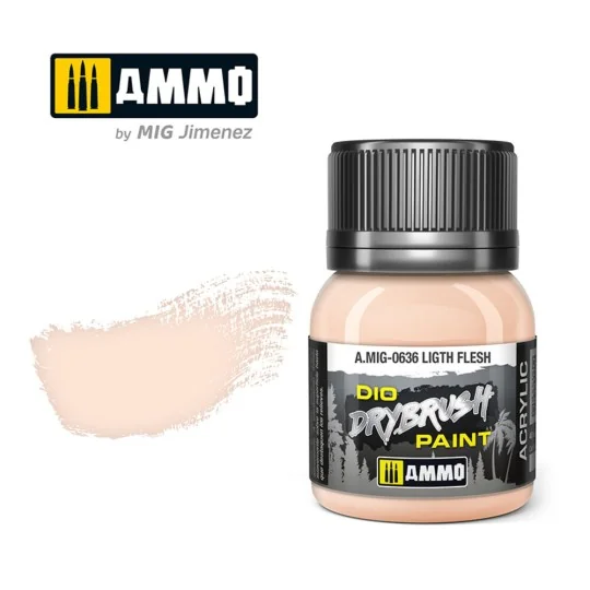 DRYBRUSH Light Flesh - AMMO by MIG Jimenez A.MIG-0636
