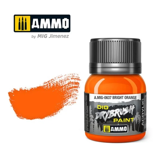DRYBRUSH Bright Orange  - AMMO by MIG Jimenez A.MIG-0637