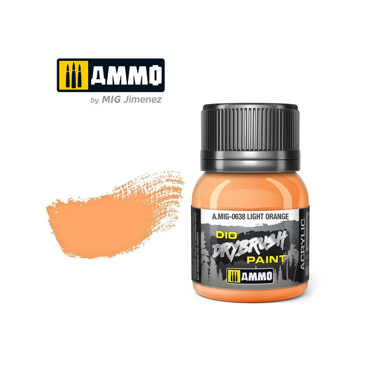 DRYBRUSH Light Orange - AMMO by MIG Jimenez A.MIG-0638 DRYBRUSH Light Orange - AMMO by MIG Jimenez A.MIG-0638