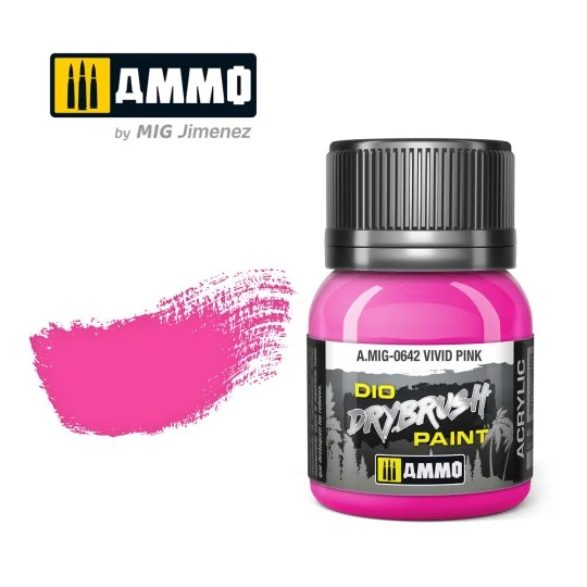 DRYBRUSH Vivid Pink  - AMMO by MIG Jimenez A.MIG-0642