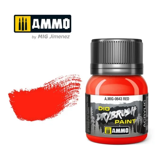 DRYBRUSH Red - AMMO by MIG Jimenez A.MIG-0643 DRYBRUSH Red - AMMO by MIG Jimenez A.MIG-0643