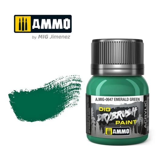 DRYBRUSH Emerald Green - AMMO by MIG Jimenez A.MIG-0647