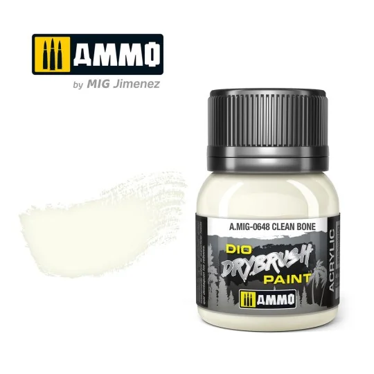 DRYBRUSH Clean Bone - AMMO by MIG Jimenez A.MIG-0648 DRYBRUSH Clean Bone - AMMO by MIG Jimenez A.MIG-0648