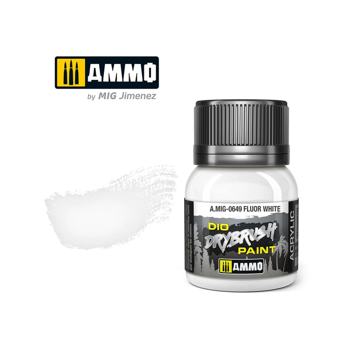 DRYBRUSH Fluor White - AMMO by MIG Jimenez A.MIG-0649 DRYBRUSH Fluor White - AMMO by MIG Jimenez A.MIG-0649