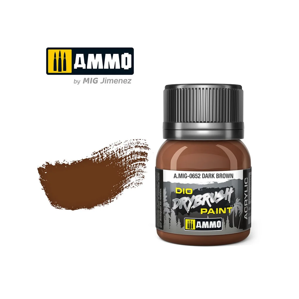 DRYBRUSH Dark Brown - AMMO by MIG Jimenez A.MIG-0652 DRYBRUSH Dark Brown - AMMO by MIG Jimenez A.MIG-0652