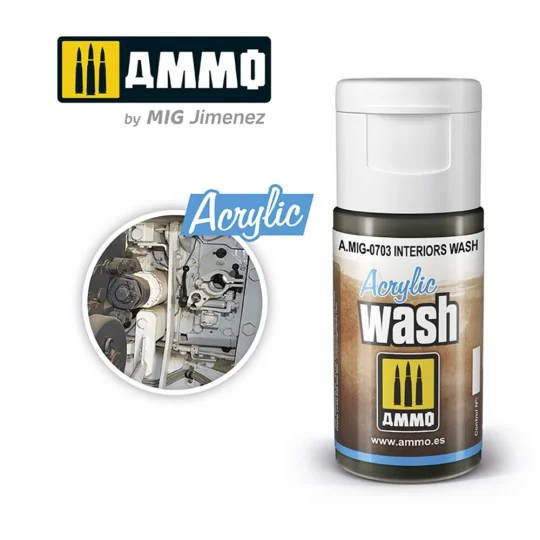 ACRYLIC WASH Interiors Wash - AMMO by MIG Jimenez A.MIG-0703