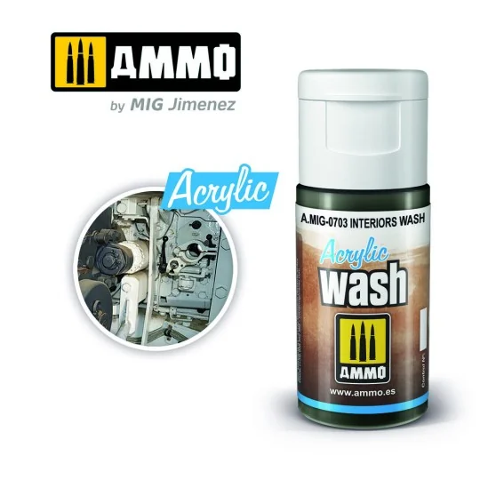 ACRYLIC WASH Interiors Wash - AMMO by MIG Jimenez A.MIG-0703