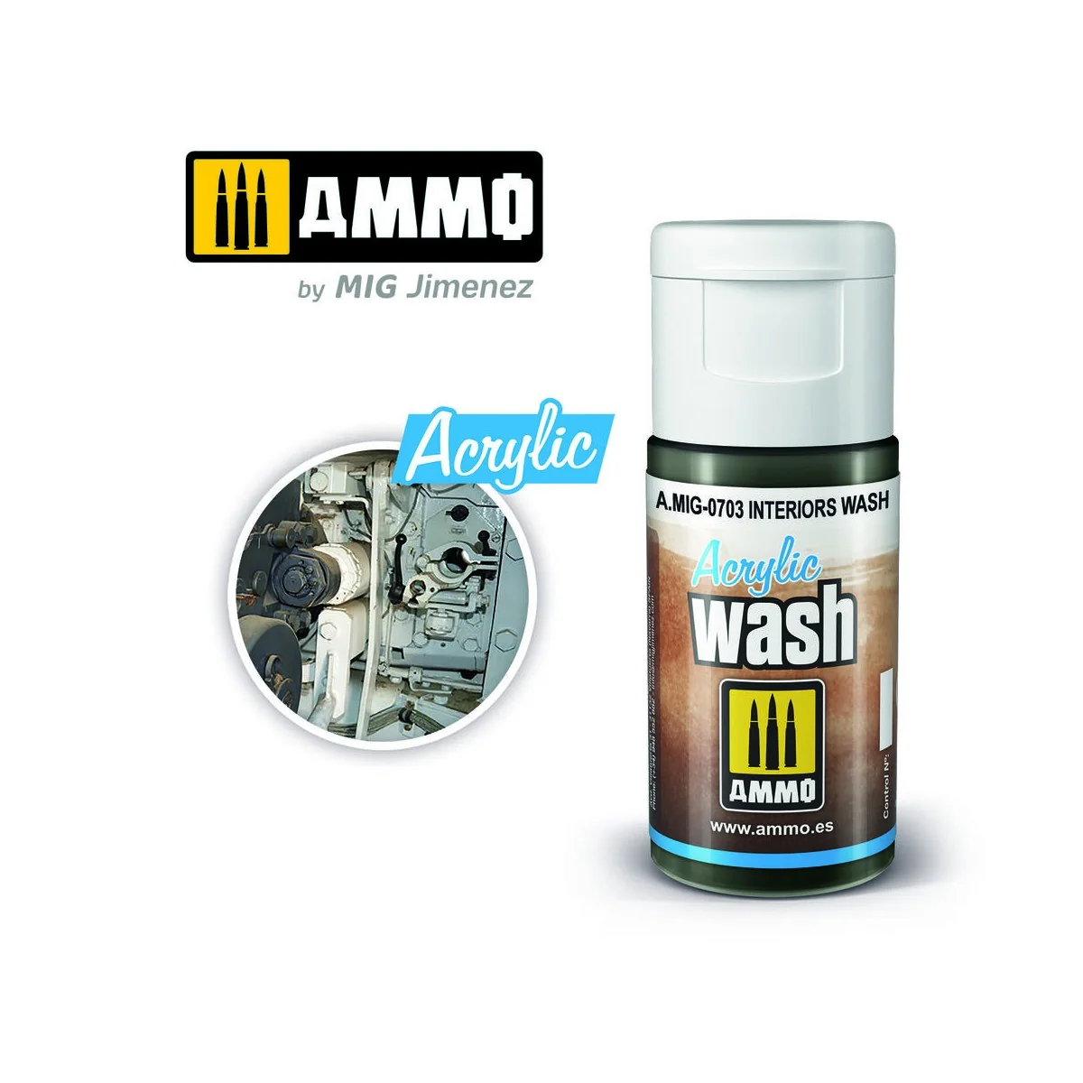 ACRYLIC WASH Interiors Wash - AMMO by MIG Jimenez A.MIG-0703
