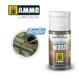 ACRYLIC WASH Dark Brown Wash - AMMO by MIG Jimenez A.MIG-0705