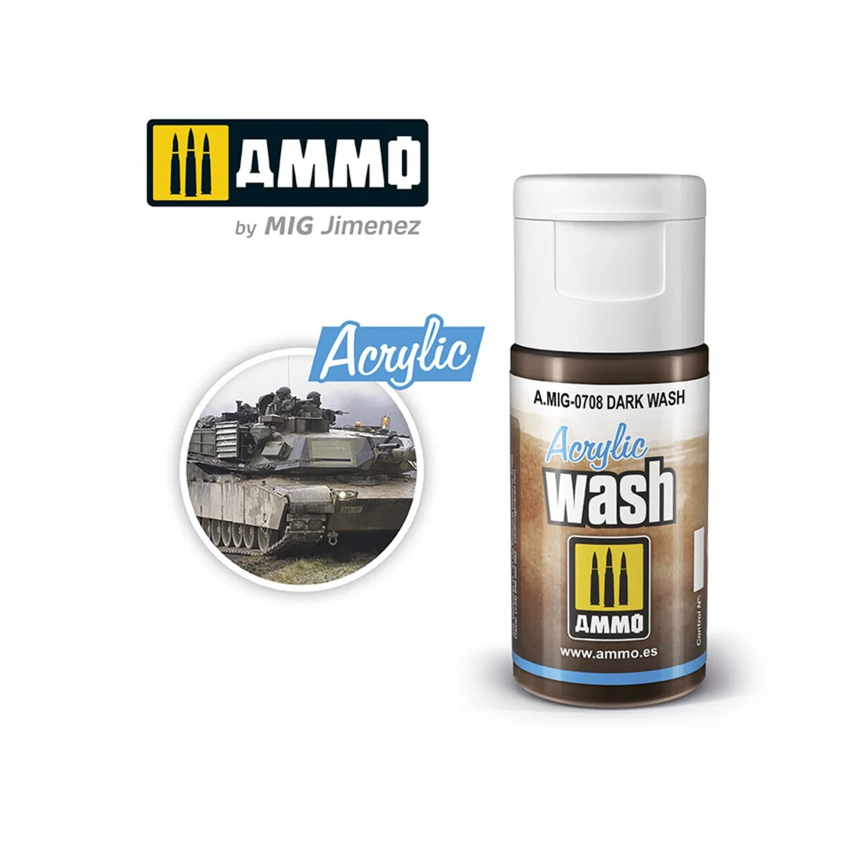 ACRYLIC WASH Dark Wash - AMMO by MIG Jimenez A.MIG-0708