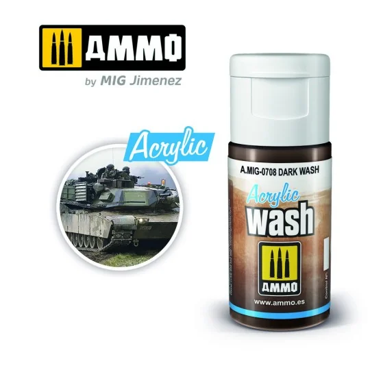 ACRYLIC WASH Dark Wash - AMMO by MIG Jimenez A.MIG-0708
