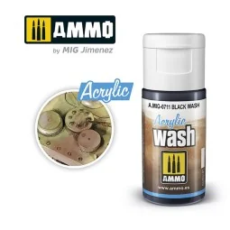ACRYLIC WASH Black Wash - AMMO by MIG Jimenez A.MIG-0711