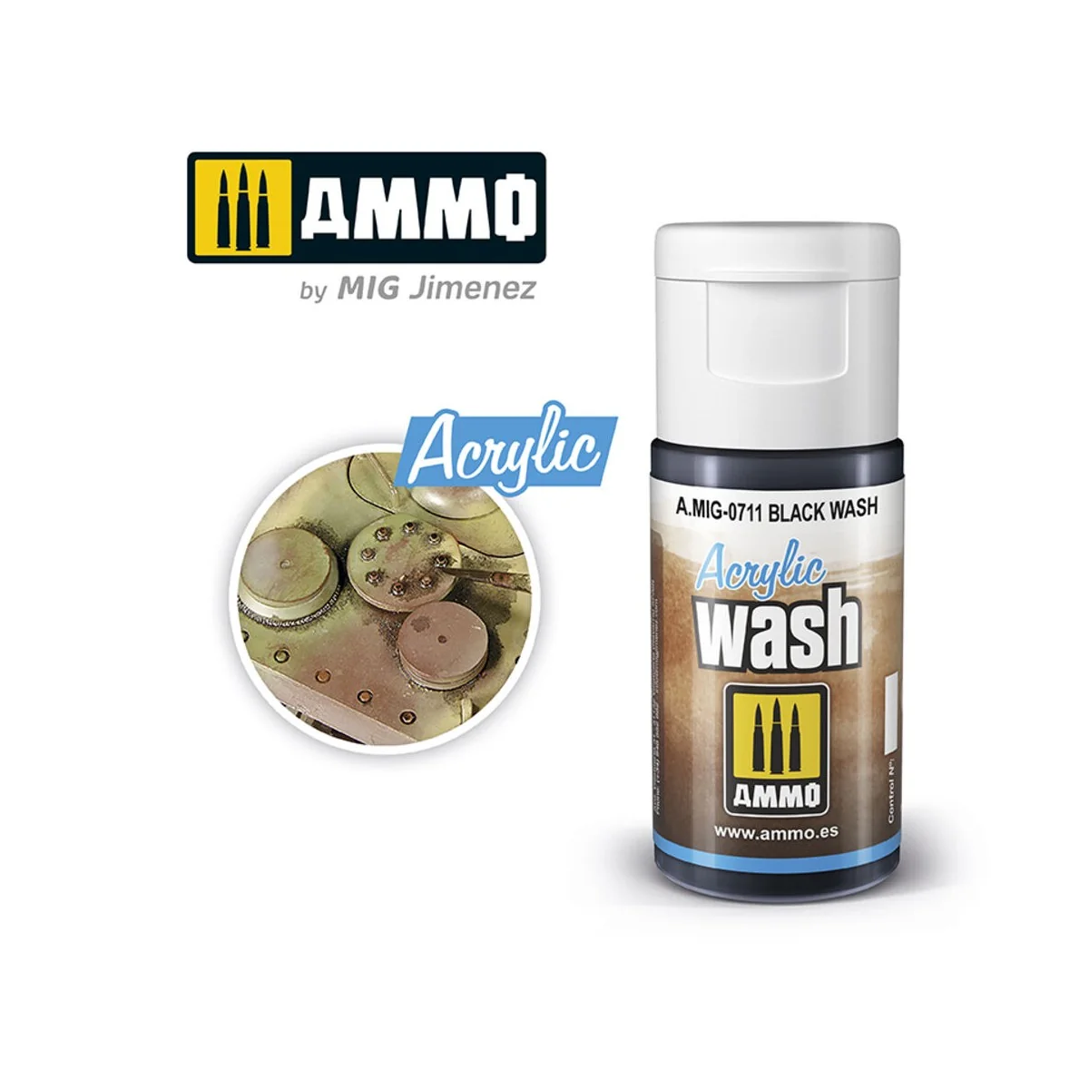 ACRYLIC WASH Black Wash - AMMO by MIG Jimenez A.MIG-0711