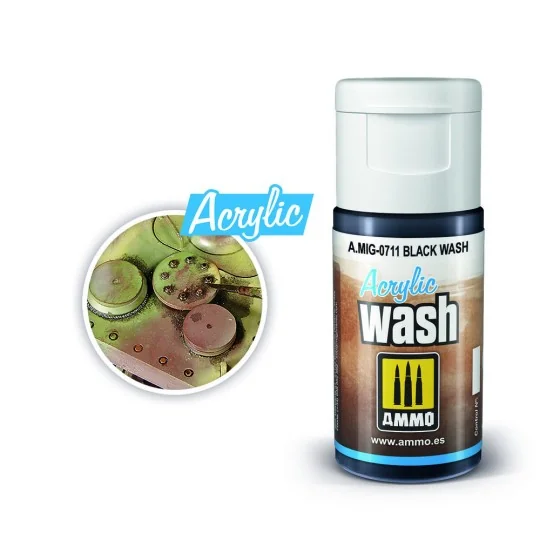 ACRYLIC WASH Black Wash - AMMO by MIG Jimenez A.MIG-0711