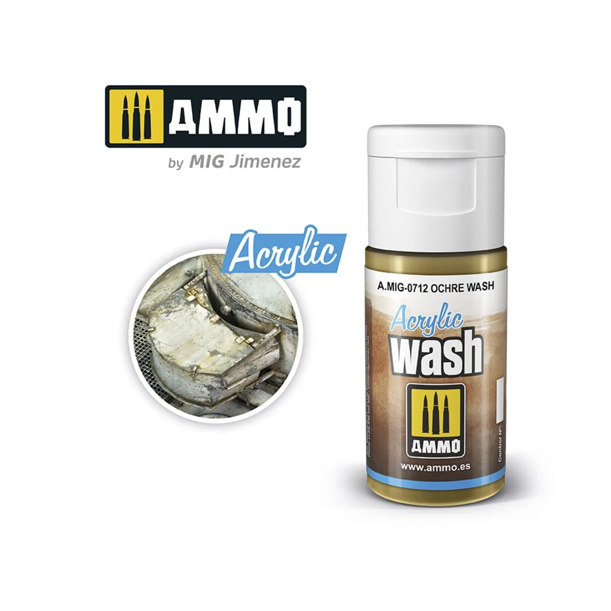 ACRYLIC WASH Ochre Wash - AMMO by MIG Jimenez A.MIG-0712