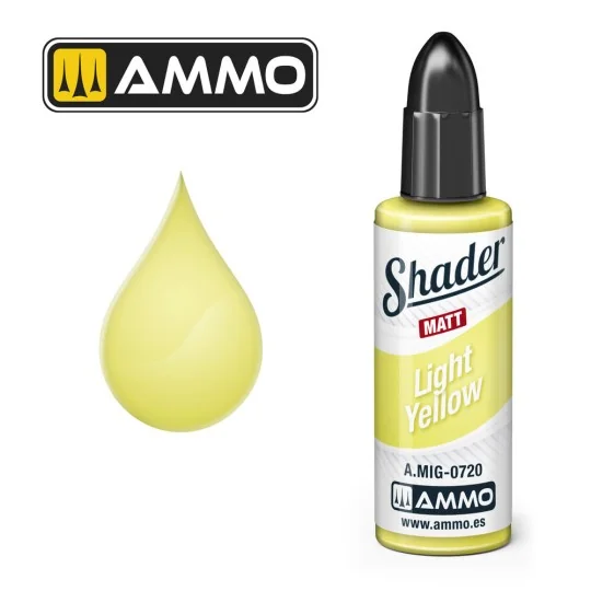 MATT SHADER Light Yellow - AMMO by MIG Jimenez A.MIG-0720