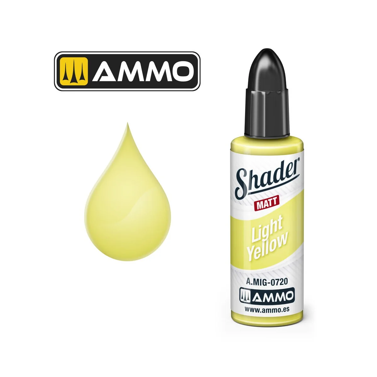 MATT SHADER Light Yellow - AMMO by MIG Jimenez A.MIG-0720 MATT SHADER Light Yellow - AMMO by MIG Jimenez A.MIG-0720